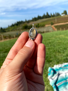 Faceted Labradorite Charm Necklace